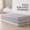 Best Choice Products 4in Thick Folding Portable Gray Mattress Topper w/ Carry Case, Washable Cover